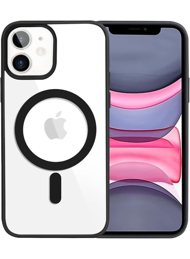 bluw Magnetic Case for iPhone 11 (6.1") – Translucent Matte Slim Shockproof Cover, Anti-Fingerprint, Black - Image 1